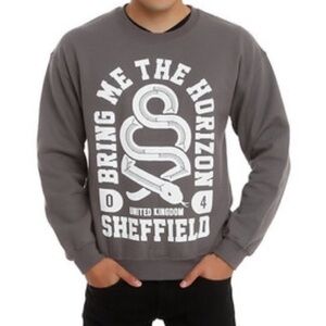 Hot Topic Gray 'Bring Me The Horizon' Crewneck Sweater